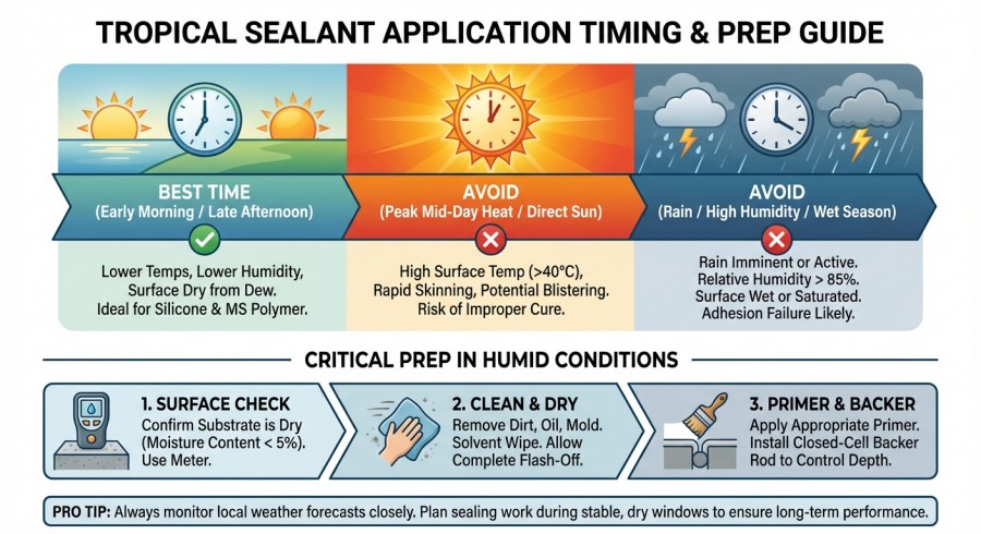 Application timing infographic