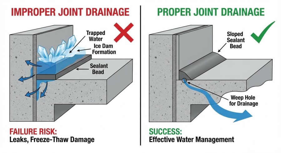 Proper vs improper joint drainage