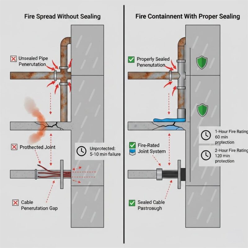Containing Fire Fire-Rated Sealing Systems: Code Compliance Guide – BOPIN