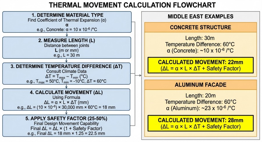 Thermal Movement Calculation Flowchart