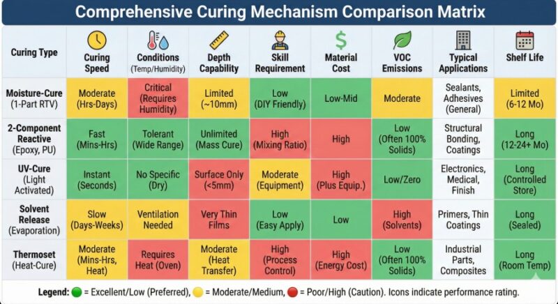 Sealant Curing Methods Explained: Moisture-Cure, Reactive, UV-Cure, And ...