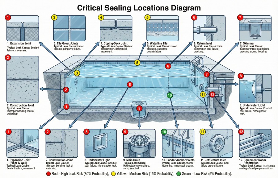 Critical Sealing Locations Diagram