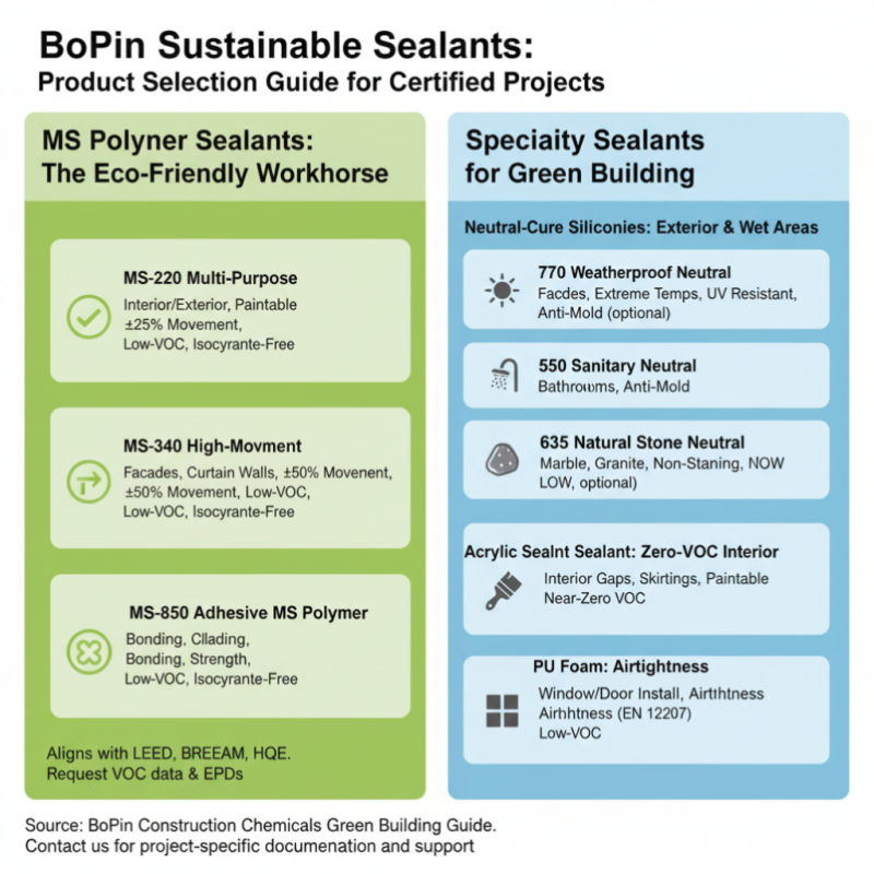 BoPin product selector chart