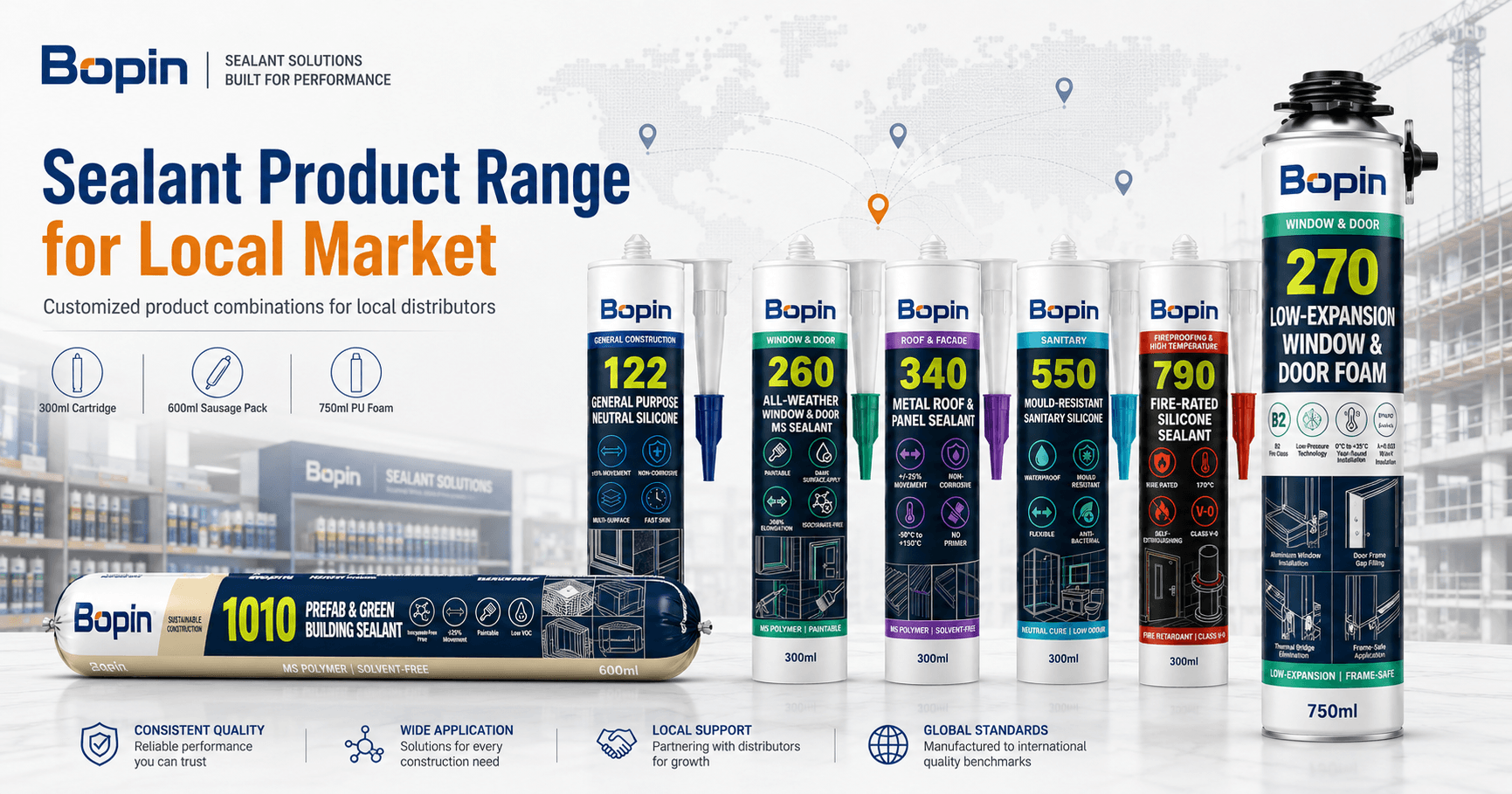 How to Build a Sealant Product Range for Your Local Market