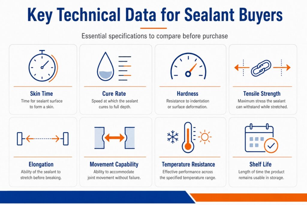 Key technical data for private label sealant buyers