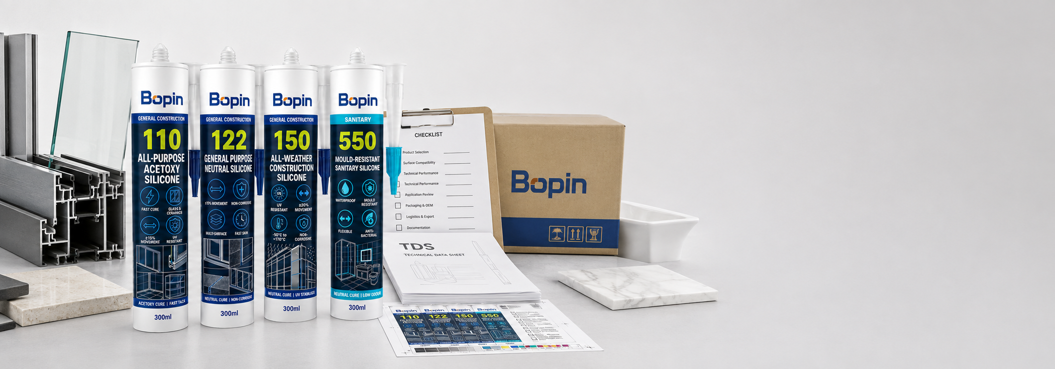 Evaluate silicone sealant suppliers with BoPin OEM coordination