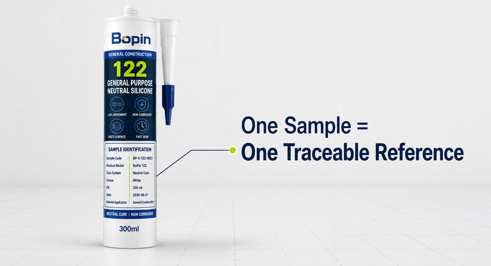 How to Prevent Sample-to-Bulk Quality Differences in OEM Sealant Orders 1 Sealant sample identification and traceability label