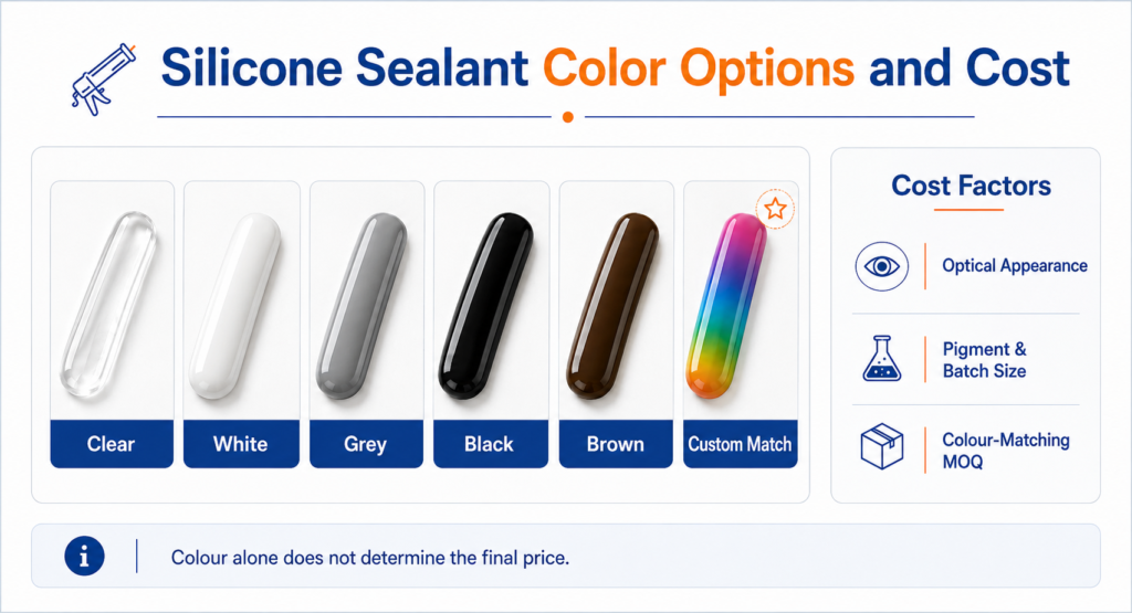 Silicone sealant colour options and OEM cost factors
